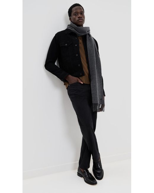 AMI Gray Wool Scarf for men