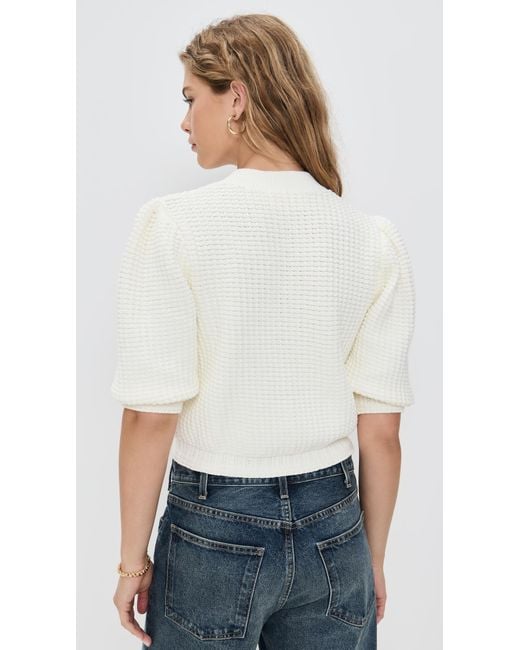 Ba&sh White Grance Cardigan