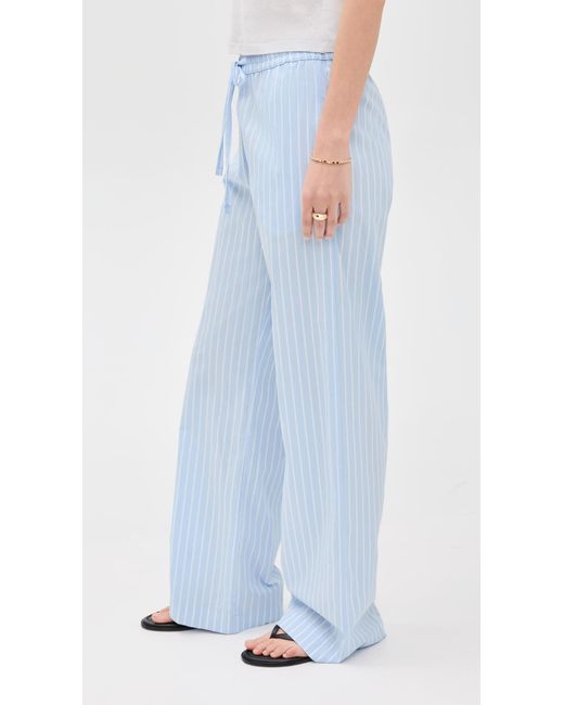 Enza Costa Blue Poplin Resort Pants