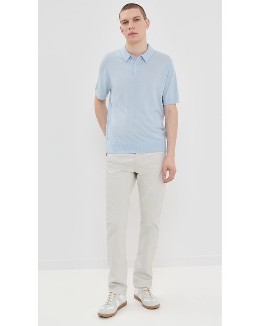 Vince Blue Short Sleeve Polo for men