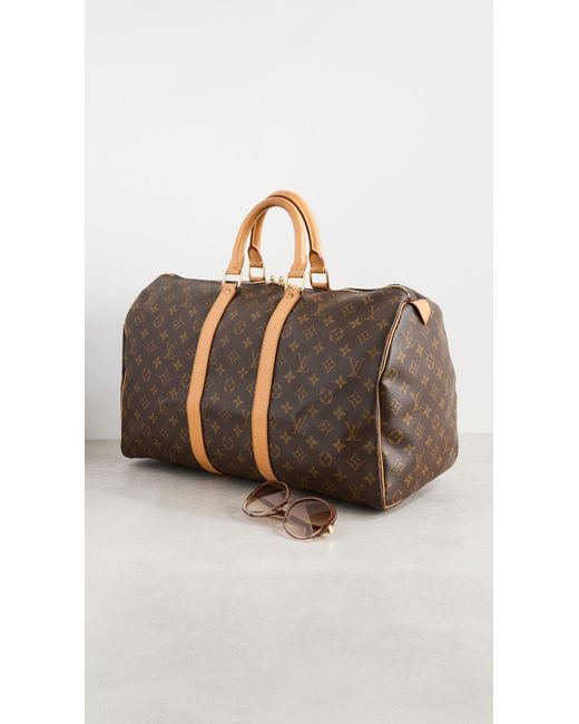 What Goes Around Comes Around Brown Louis Vuitton Monogram Ab Keepall 45 Duffle