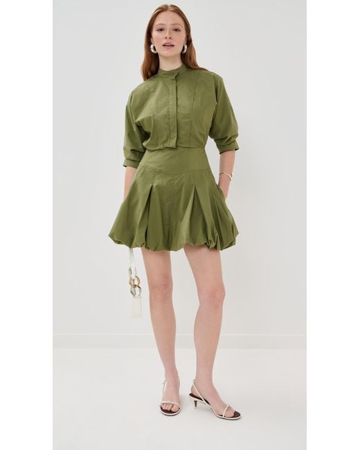 Jonathan Simkhai Effie Bubble Mini Dress in Green | Lyst Jonathan Simkhai Effie Bubble Mini Dress in Green | Lyst