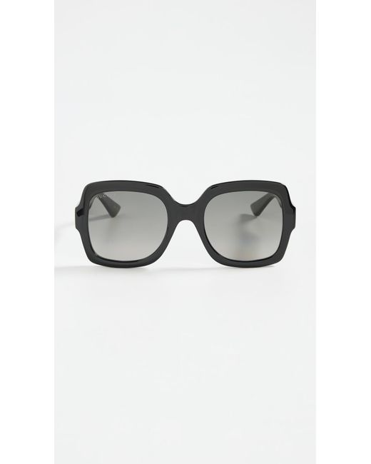 Gucci Black Oversized Square Sunglasses