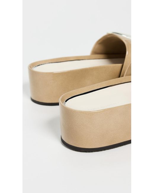Tory Burch White Patos Platform Slides