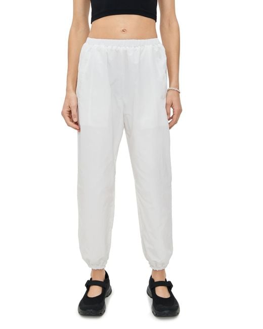 Eugenia Kim Love White Martina Tennis Warm-Up Pants With Ankle Side Zippers