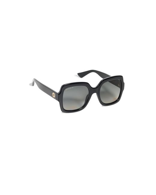 Gucci Black Oversized Square Sunglasses