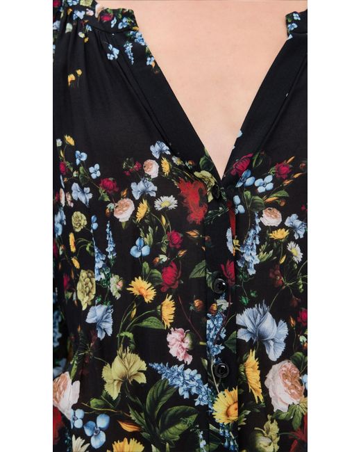 Alice + Olivia Black Thalia Button Down Blouse
