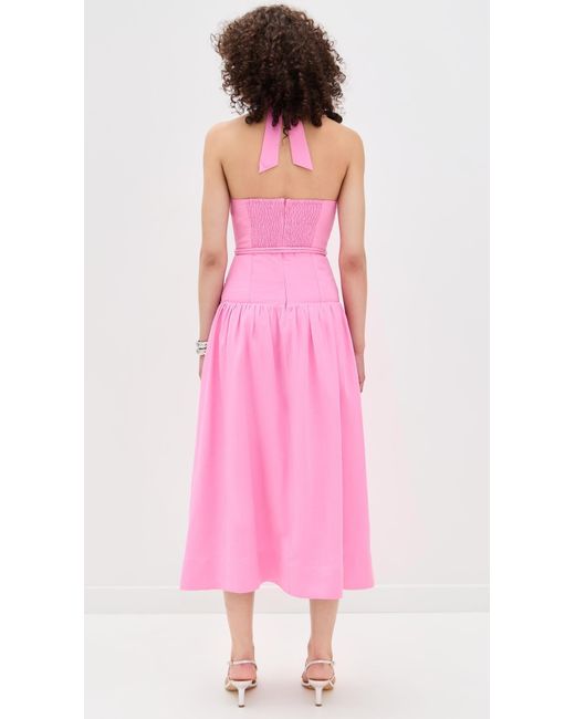 MINKPINK Pink Melody Drop Wasit Midi Dress