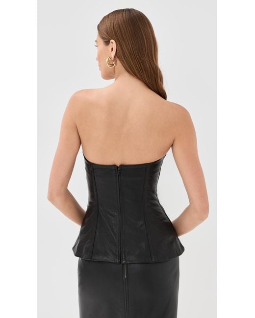 Jonathan Simkhai Black Tyla Bustier Top