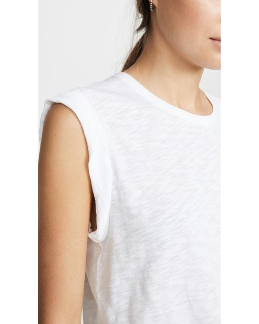 Veronica Beard White Dree Muscle Tee