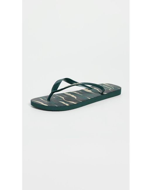 Havaianas Black Top Camo Flip Flops for men
