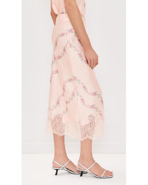 【LoveShackFancy 】Malina Skirt スカート ピンク Malina Silk-Blend Jacquard Maxi Skirt