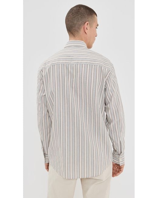NN07 Multicolor Freddy Striped Button Down for men