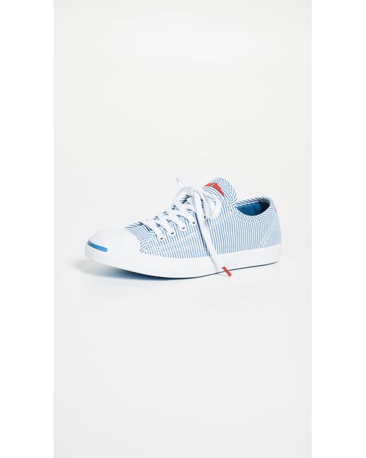 Converse Blue Jack Purcell Striped Sneakers