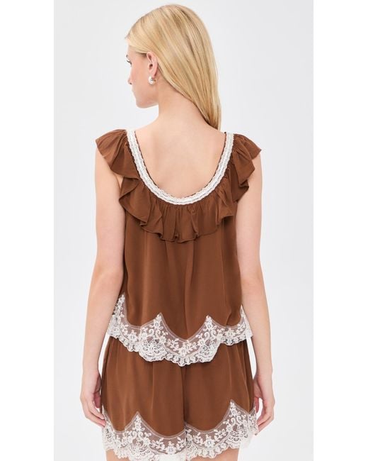 Wayf Brown Wendy Top