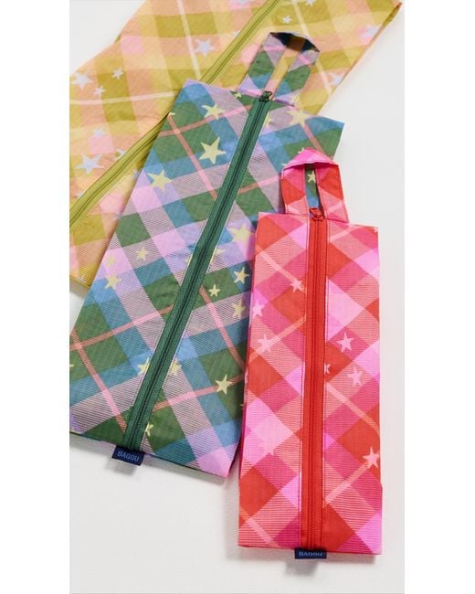 Baggu Pink 3D Zip Set