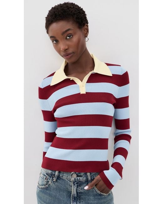 Solid & Striped Red The Debra Top