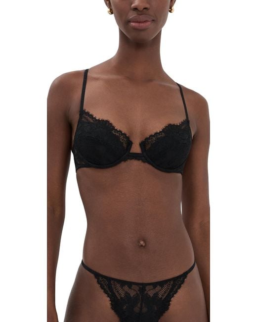 Natori Black Fleur Lightly Lined Underwire Bra
