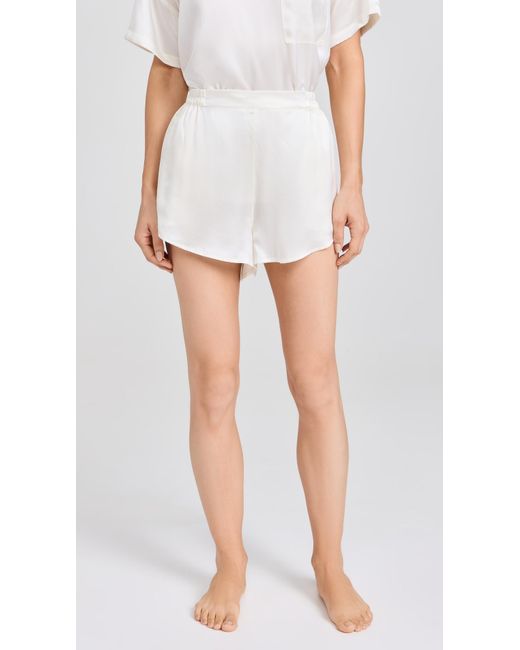 Lunya Black Washable Silk Tee Short Set