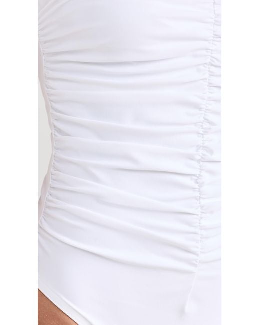 Karla Colletto White Basics Bandeau One Piece