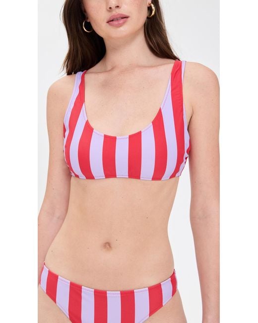 Solid & Striped Pink The Elle Bikini Top
