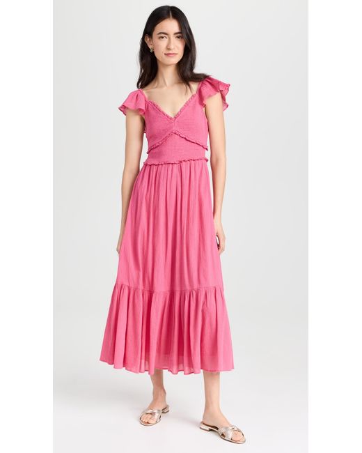 LoveShackFancy Pink Oveshackfancy Katina Dress Strawberry Oon