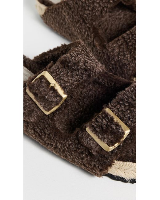Manebí Black Nordic Fur Sandals