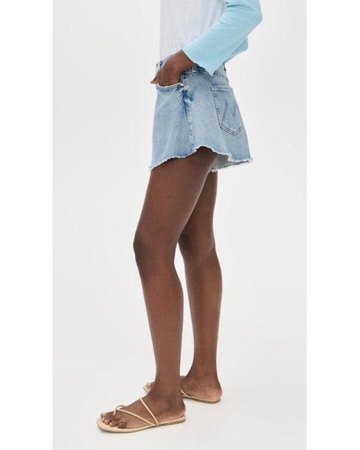Mother Blue The Flutter Fray Jean Shorts