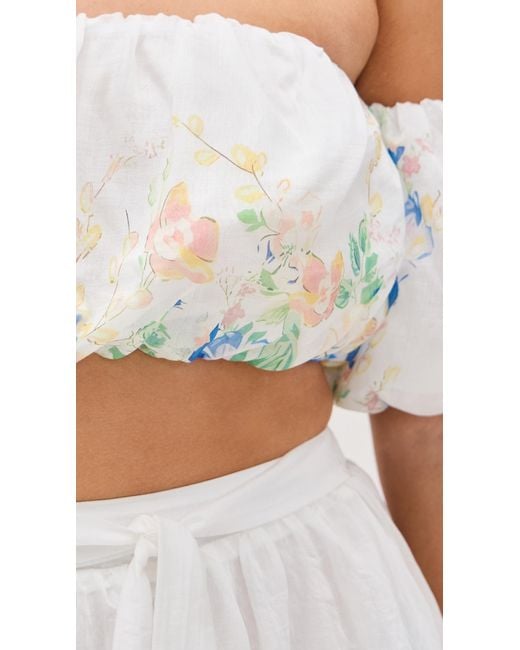 En Saison White Julia Top