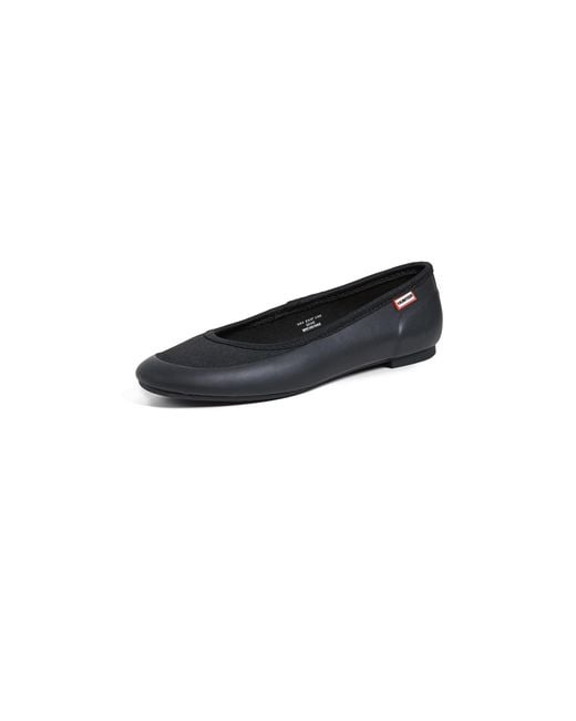 靴 HUNTER ORIGINAL TOUR BALLERINA GLOSS HUNTER Tour Gloss Ballerina Flats in Black | Lyst Canada