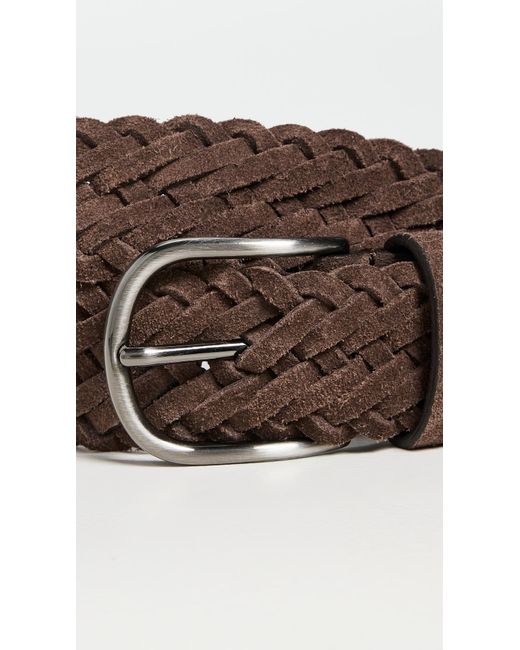Andersons Brown Suede Woven Belt for men