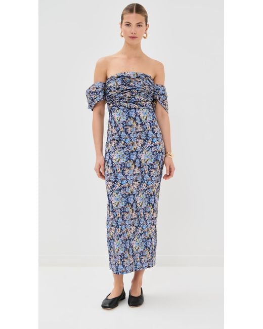 Kika Vargas Blue Adele Dress