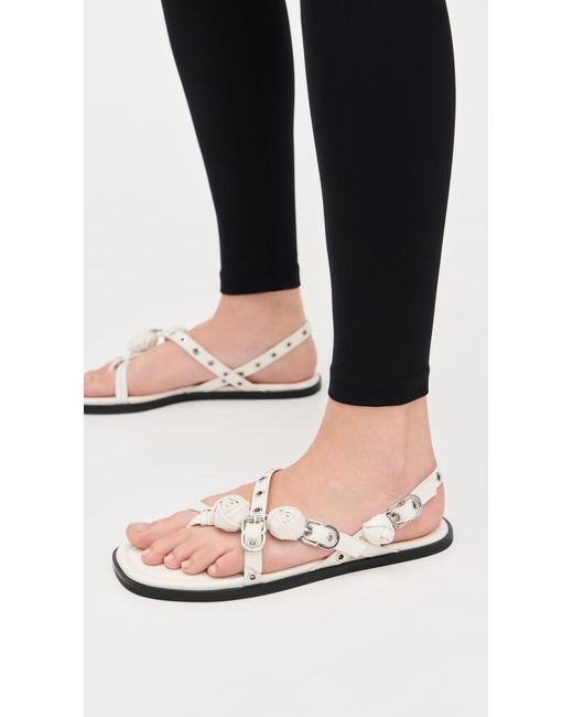 3.1 Phillip Lim White Multi-Strap Rivet Sandals
