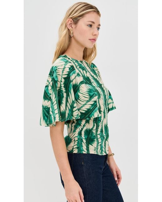 Ulla Johnson Green Ada Top