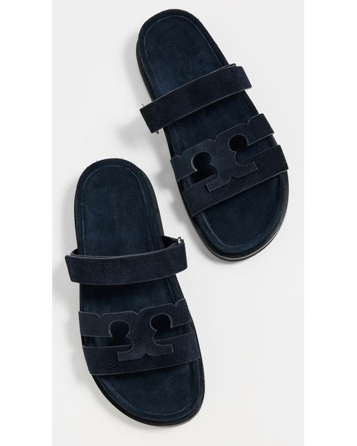 Tory Burch Blue Ines Sport Slides
