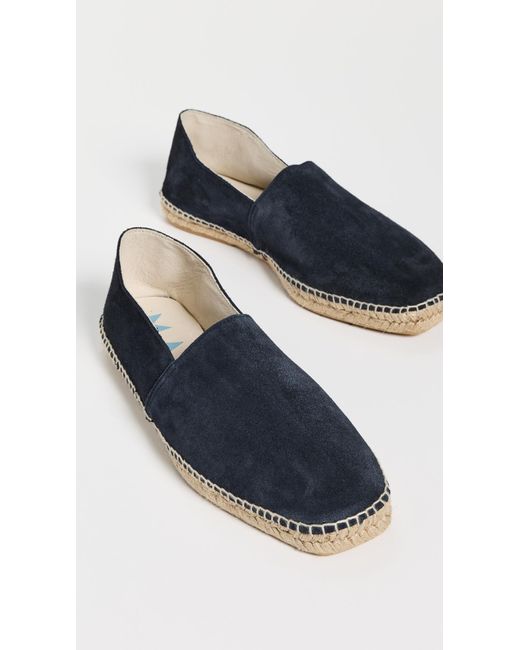 Manebí Blue Suede Square Toe Espadrilles for men