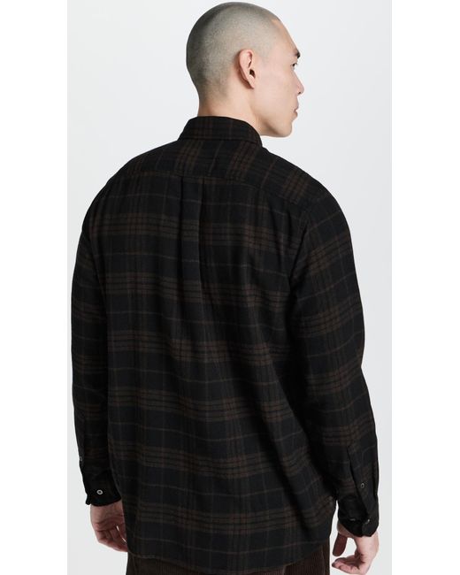 Norse Projects Black Nore Project Agot Reaxed Woo Check Hirt Epreo X for men