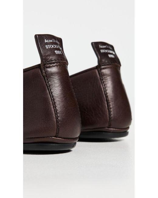 Acne Brown Leather Flats