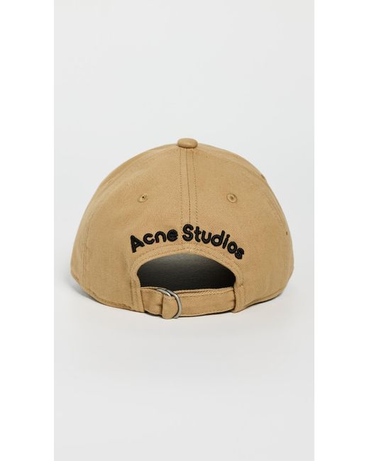 Acne Natural Carliy Back Logo Hat for men