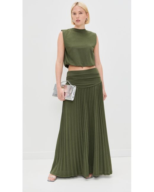 Lioness Green Field Of Dreams Maxi Skirt