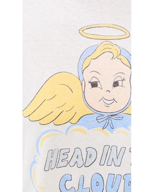 Re/done Blue 50S Boxy Clouds Tee