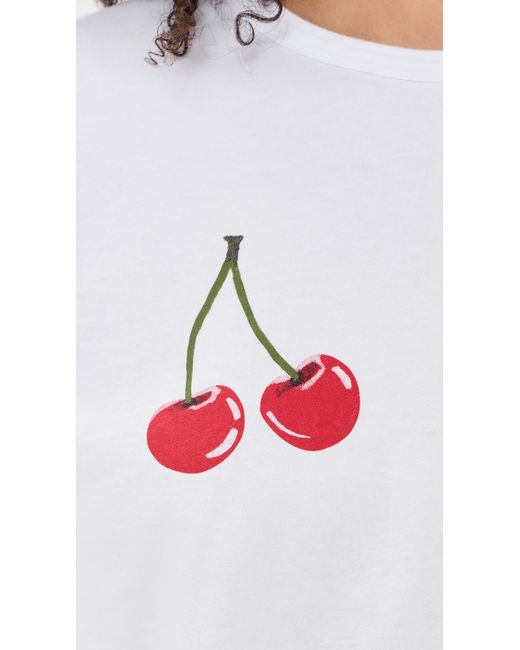 Sunny Somewhere White Cherry Picking Tee