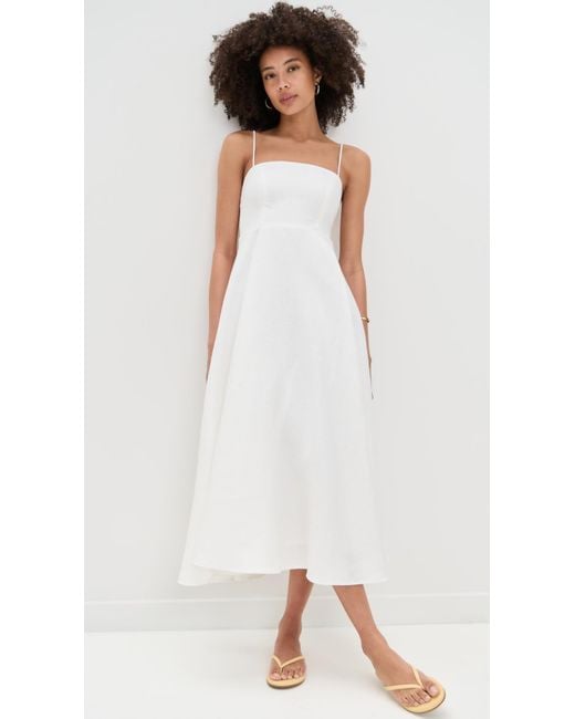 Reformation White Monette Linen Dress