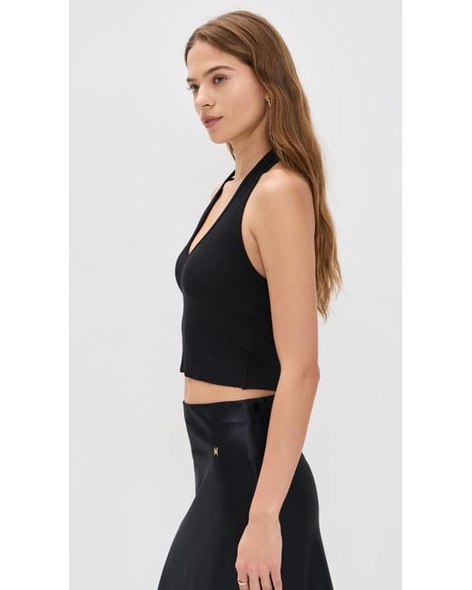 ÉTERNE Black Halter Top
