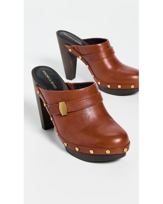 Veronica Beard Brown Giana Clogs