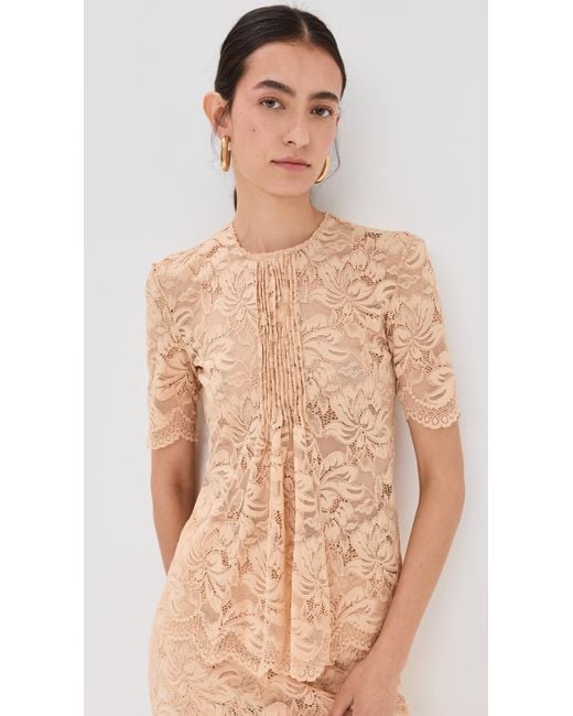 Rabanne Natural Mini Lace Top