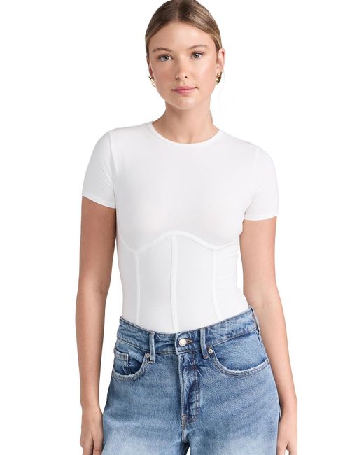 Fleur du Mal White Feur Du Ma Cotton T-shirt Bodysuit