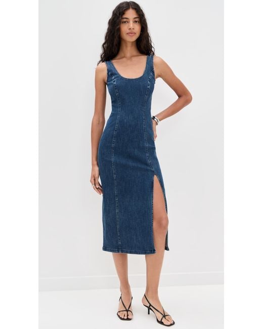 Rag & Bone Blue Flexi Athena Midi Dress