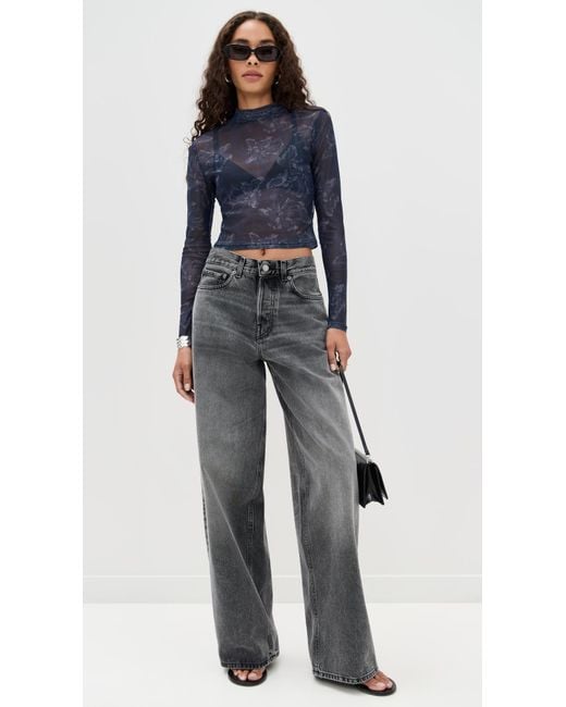 MINKPINK Blue Iris Mesh Top