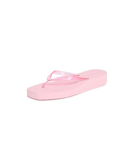 Sleeper Pink Platform Jelly Flip Flops